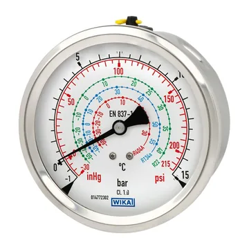 WIKA 112.28, 113.28, 132.28, 133.28 Bourdon tube pressure gauge, copper alloy or stainless steel