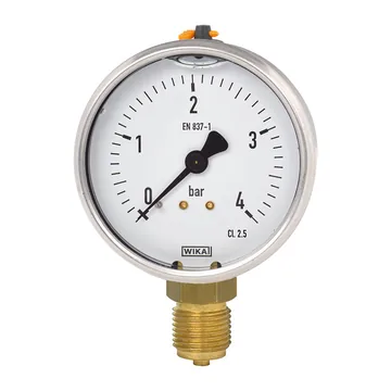 WIKA 113.53 Bourdon tube pressure gauge, copper alloy