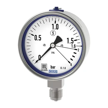WIKA 232.36, 233.36 Bourdon tube pressure gauge, stainless steel