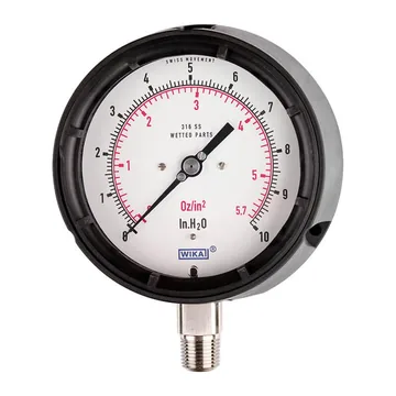 WIKA 612.34, 632.34, 633.34 Capsule pressure gauge, copper alloy or stainless steel