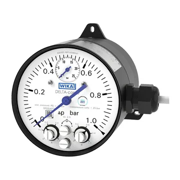 WIKA DPGS40TA Differential pressure gauge with micro switches