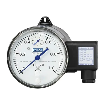 WIKA DPGT40 Differential pressure gauge with output signal