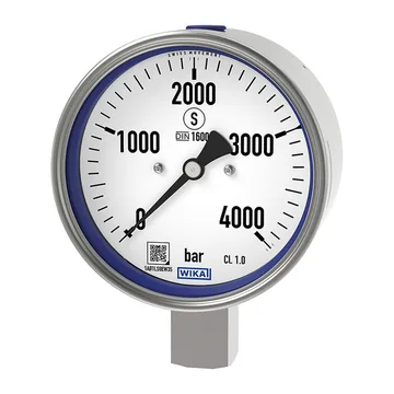 WIKA PG23HP-P Bourdon tube pressure gauge, stainless steel