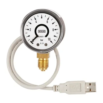 WIKA PGT10 USB Bourdon tube pressure gauge with output signal