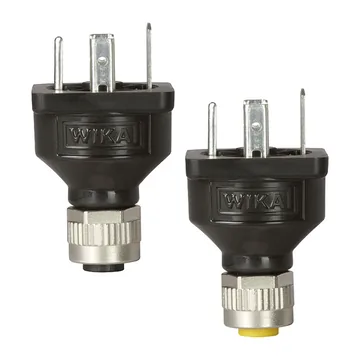 WIKA WAD M12 x 1 connector adapter to DIN EN 175301-803 angular connector