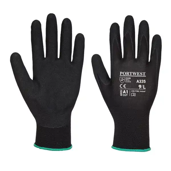 A335 Dermi-Grip NPR15 Nitrile Sandy Glove | Portwest