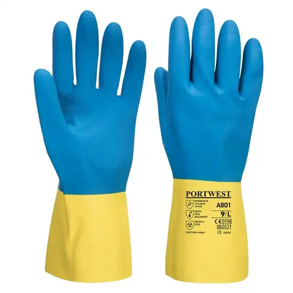 A801 Double Dipped Latex Gauntlet | Portwest