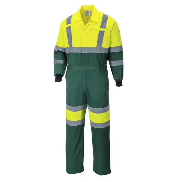 E052 Hi-Vis X Back Contrast Coverall | Portwest